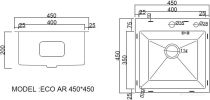 Кухонная мойка ARFEKA ECO AR 450*450 SATIN DECOR (настольная)