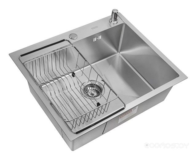 Кухонная мойка ARFEKA ECO AR мойка 600*500, коландер F, дозатор SATIN