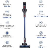 Пылесос Endever SkyClean VC-304 (темно-синий/серый)