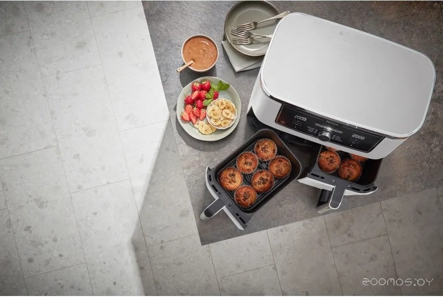 Аэрогриль (аэрофритюрница) Ninja Air Fryer Dual zone AF400EUWH, фото 4