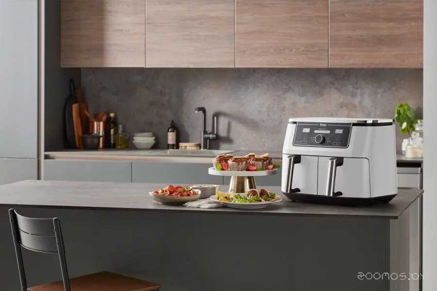Аэрогриль (аэрофритюрница) Ninja Air Fryer Dual zone AF400EUWH, фото 3