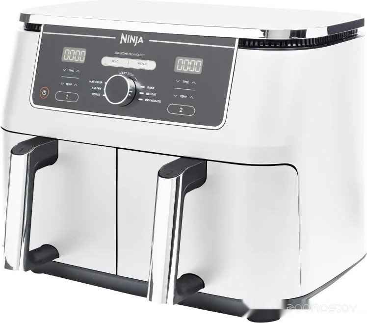 Аэрогриль (аэрофритюрница) Ninja Air Fryer Dual zone AF400EUWH, фото 2
