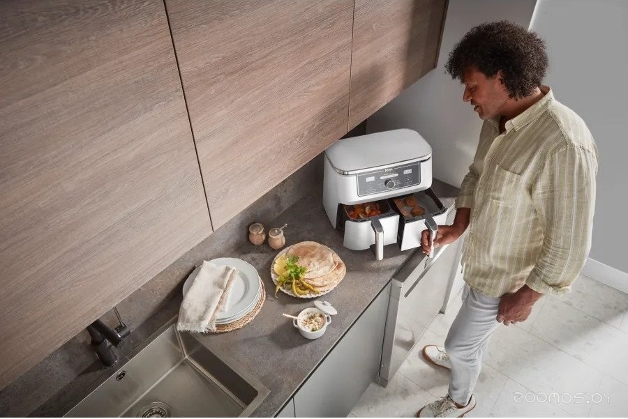 Аэрогриль (аэрофритюрница) Ninja Air Fryer Dual zone AF400EUWH, фото 11