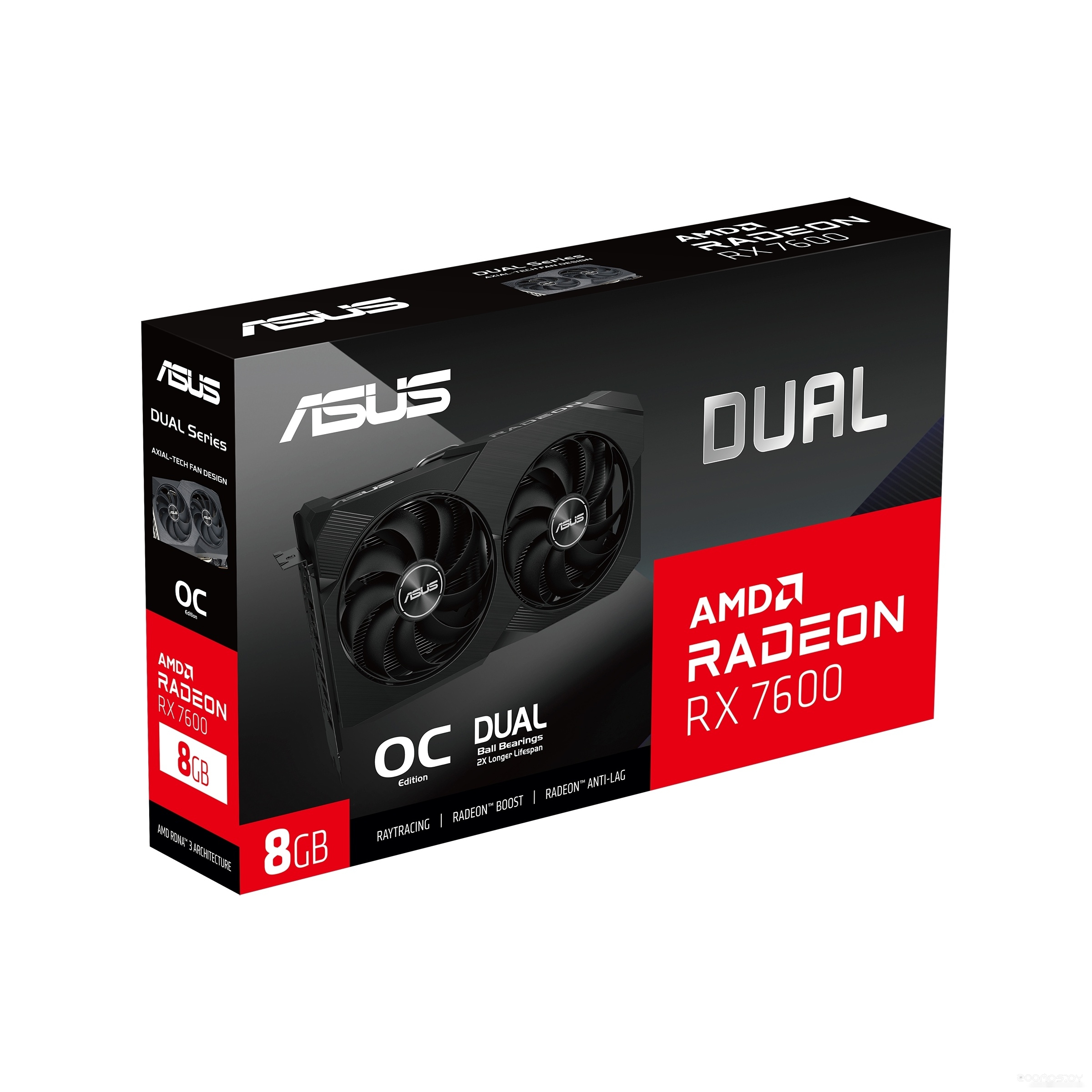 Видеокарта Asus Dual Radeon RX 7600 V2 OC Edition 8GB GDDR6 DUAL-RX7600-O8G-V2, фото 3