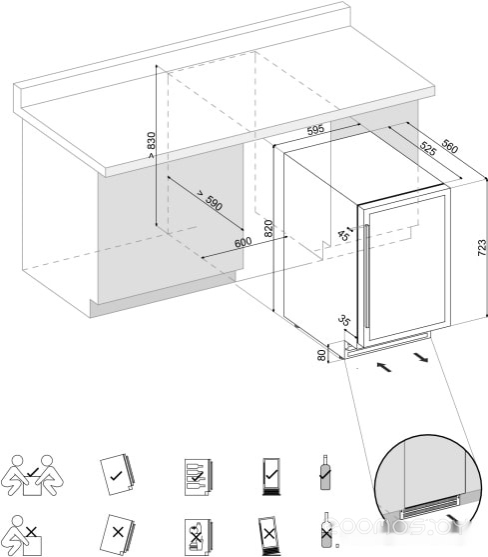 Винный шкаф Dunavox DAUF-39.121DB, фото 9