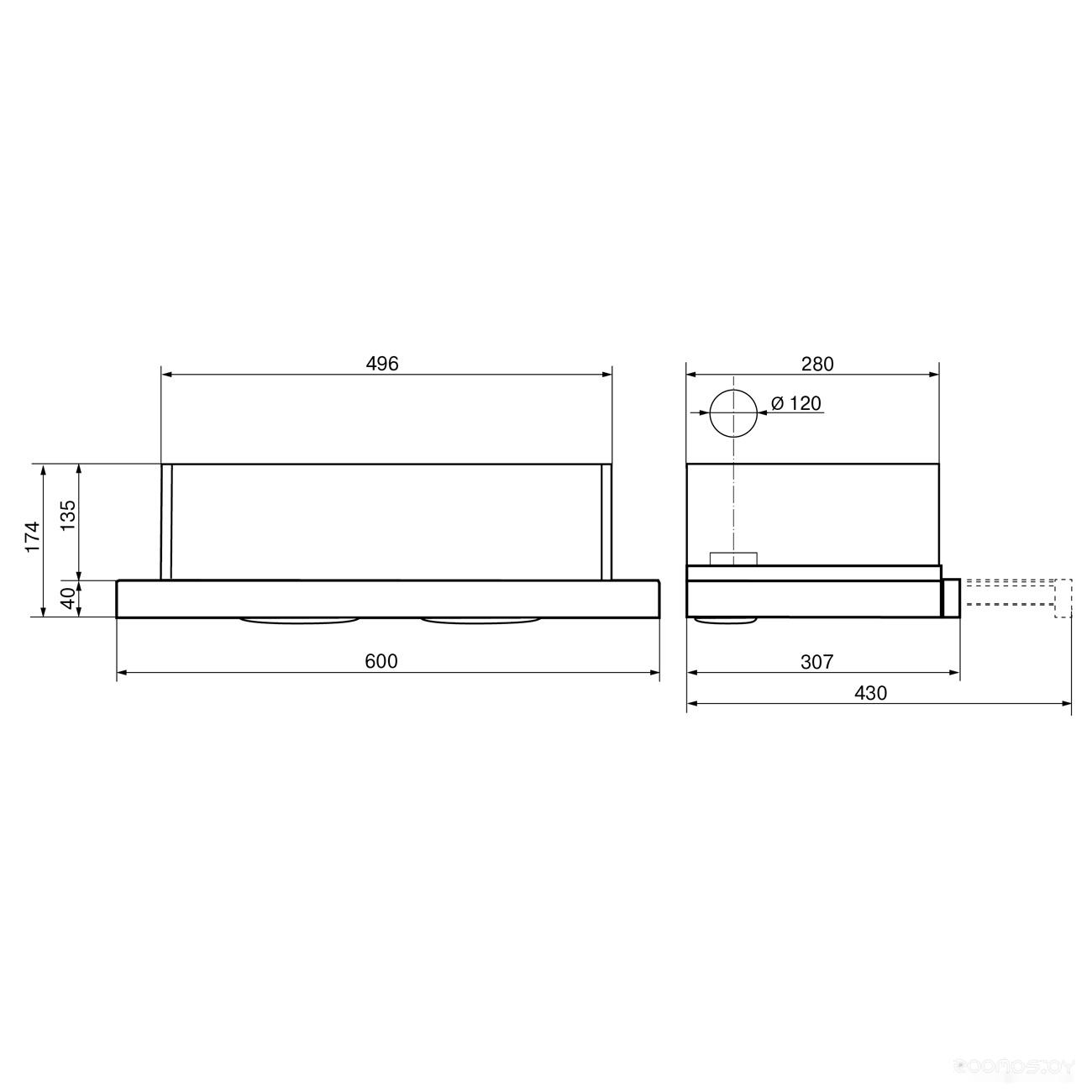 Кухонная вытяжка Elikor NT6311BX, фото 5
