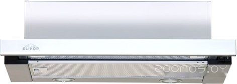 Кухонная вытяжка Elikor Интегра Glass 50Н-400-В2Д (нержавеющая сталь/белое стекло) (940978)