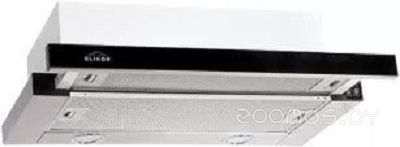 Кухонная вытяжка Elikor Интегра Glass 50Н-400-В2Д (нержавеющая сталь/черное стекло) (940979)