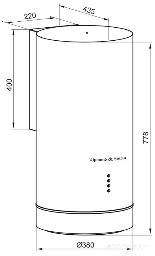 Кухонная вытяжка Zigmund & Shtain K 013.4 B, фото 3