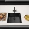 Кухонная мойка ARFEKA ECO AR 550*450 BLACK PVD NANO DECOR VOLCANIC ROCK