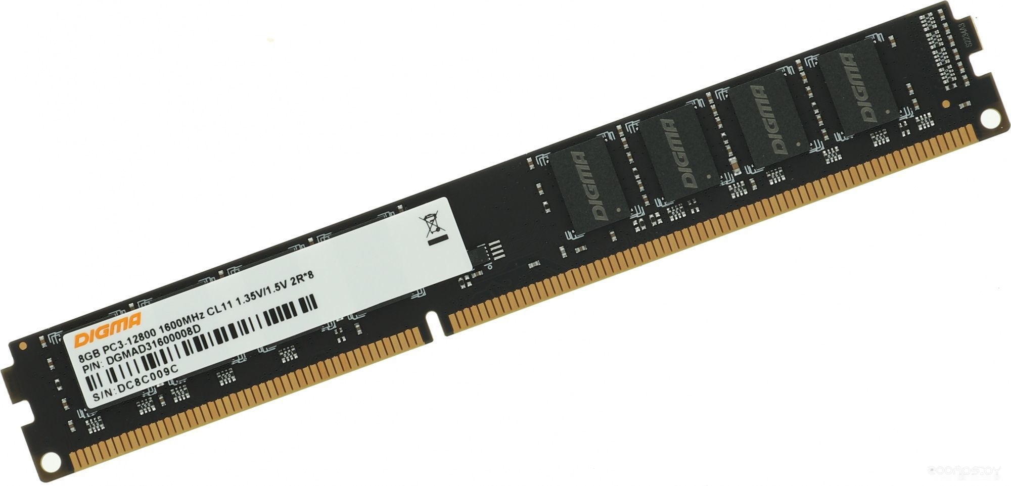 Оперативная память DIGMA 8ГБ DDR3 1600МГц DGMAD31600008D, фото 2