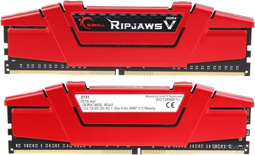 Оперативная память G.SKILL Ripjaws V 2x8GB DDR4 PC4-28800 F4-3600C19D-16GVRB, фото 2