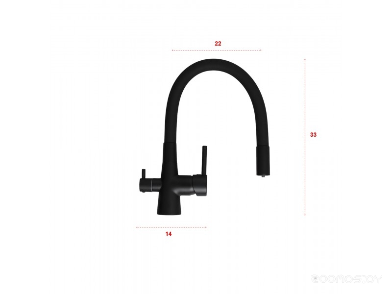 Смеситель Ledeme L4955B-2, фото 4
