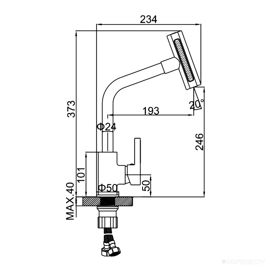 Смеситель Ledeme L4099A-4, фото 2