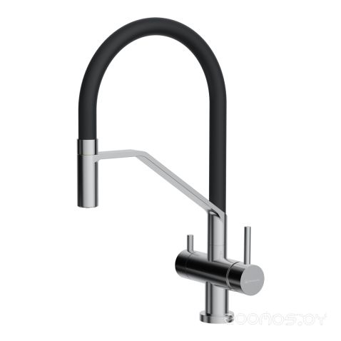 Смеситель Omoikiri Akeno-BN (нержавеющая сталь/черный)