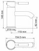 Однорычажный смеситель для раковины (умывальника) Wasserkraft Main 4105