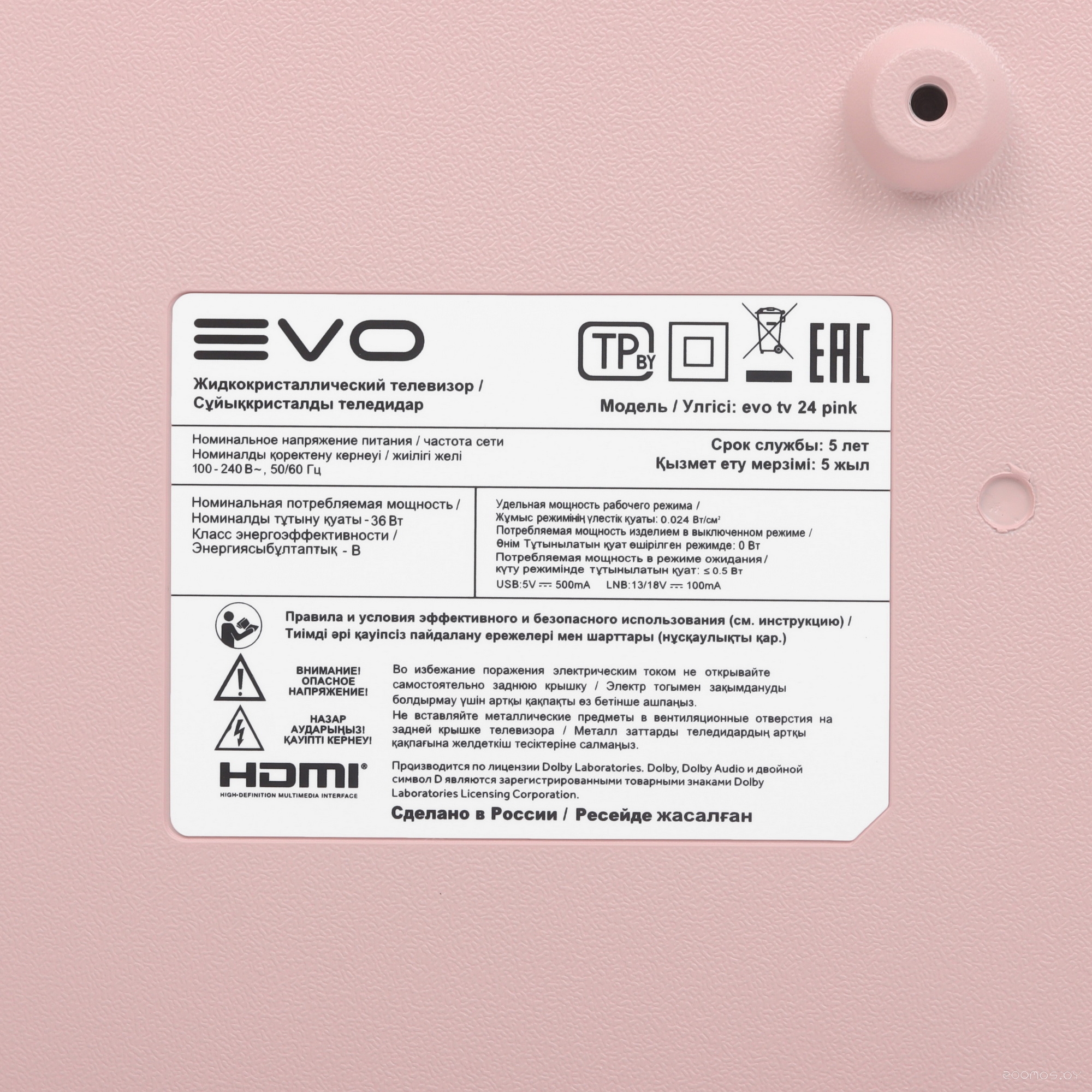 Телевизор Evo tv 24 Pink TD0055865RU, фото 9