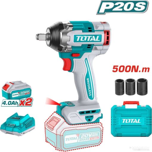 Гайковерт Total TIWLI2050 (с 2-мя АКБ, кейс)