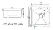 Комплект ARFEKA ECO AR мойка 450*500, роллер-мат, дозатор SATIN DECOR MILLET GRAINS