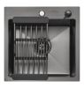 Комплект ARFEKA ECO AR мойка 450*450 (настольная), коландер, дозатор BLACK DECOR MILLET GRAINS
