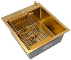Комплект ARFEKA ECO AR мойка 450*500, коландер, дозатор GOLD