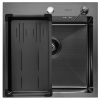 Комплект ARFEKA ECO AR мойка 500*500, коландер G, дозатор BLACK DECOR