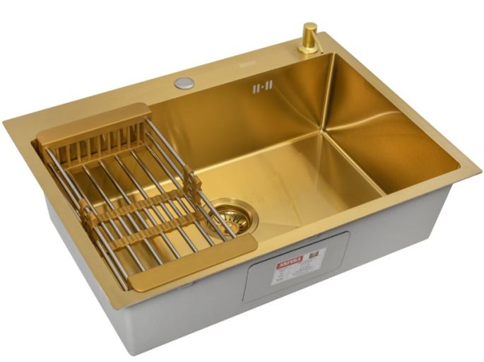 Комплект ARFEKA ECO AR мойка 700*500, коландер, дозатор GOLD