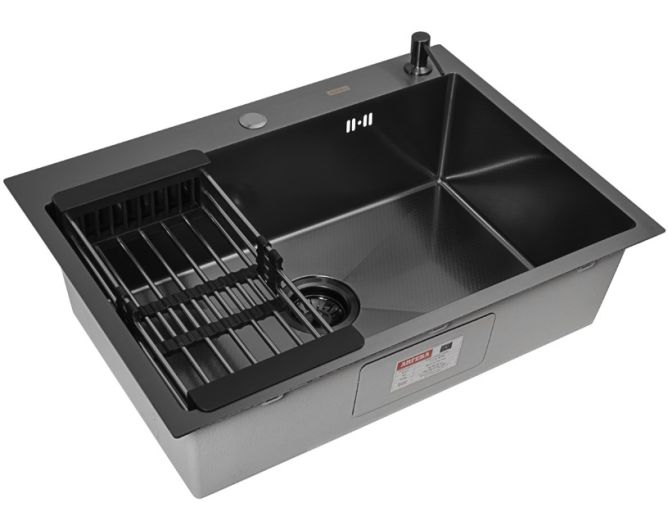 Комплект ARFEKA ECO AR мойка 700*500, коландер, дозатор BLACK DECOR