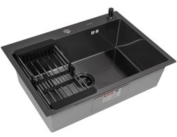 Комплект ARFEKA ECO AR мойка 700*500, коландер, дозатор BLACK