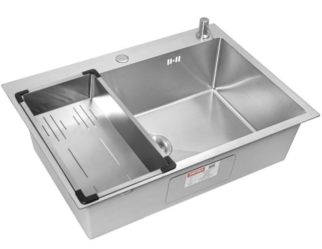 Комплект ARFEKA ECO AR мойка 700*500, коландер G, дозатор SATIN DECOR VOLCANIC