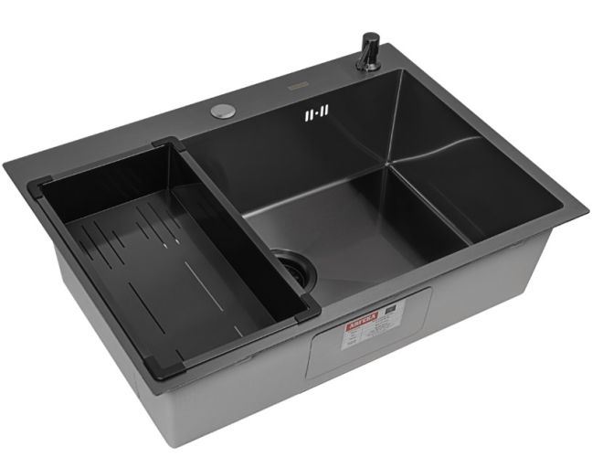 Комплект ARFEKA ECO AR мойка 700*500, коландер G, дозатор BLACK