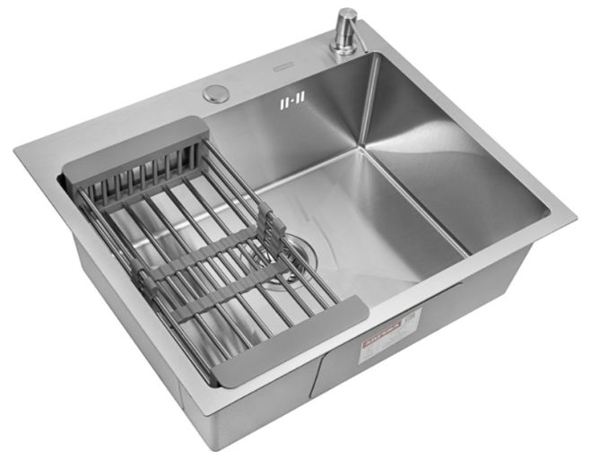 Комплект ARFEKA ECO AR мойка 600*500, коландер, дозатор SATIN