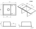 Мойка кухонная Zorg Apollo 78 (черный оникс)