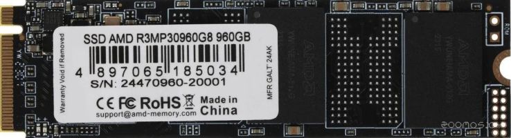SSD AMD RADEON R3 M.2 PCIe 3.0 (R3MP30960G8)