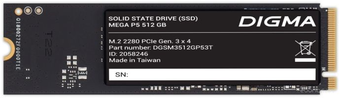 SSD DIGMA Mega P5 512GB DGSM3512GP53T