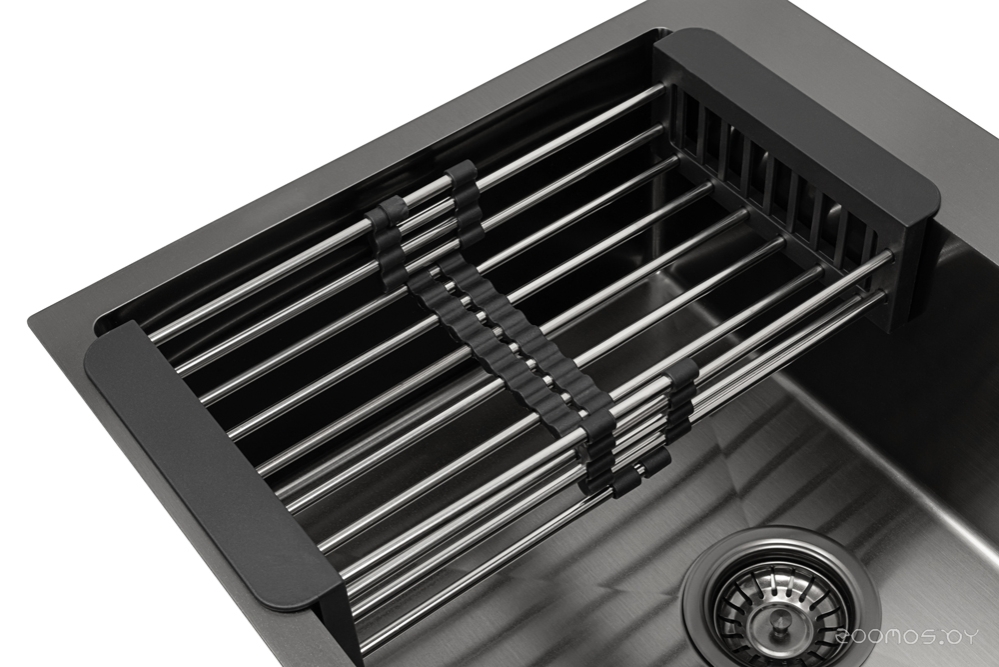 Кухонная мойка ARFEKA ECO AR 45х45 N+CL AR+DS AR (Black Decor Millet), фото 3