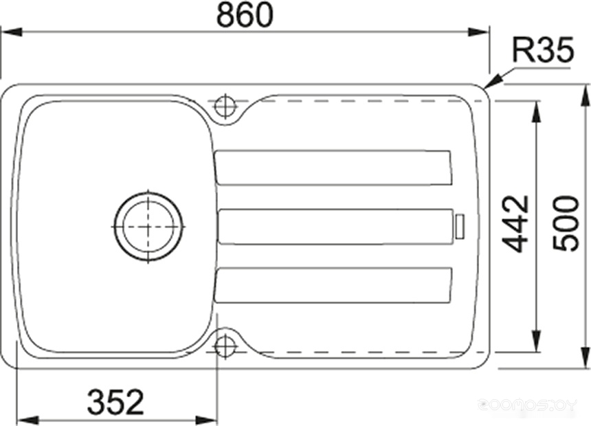 Кухонная мойка Franke Antea AZG 611-86 (белый), фото 2