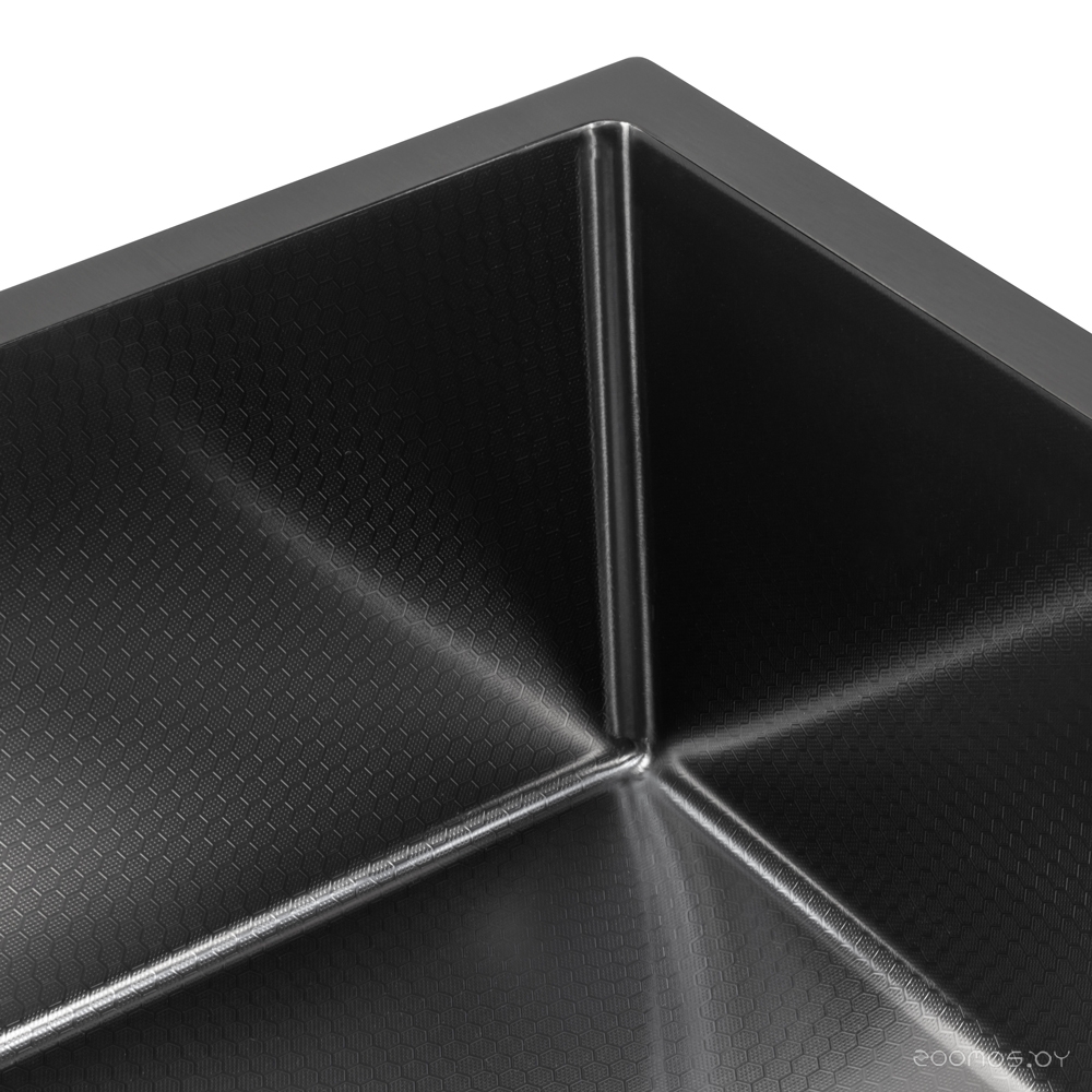 Мойка кухонная ARFEKA ECO AR 45x45 N+CL AR+DS AR (Black Decor, с дозатором и коландером), фото 8