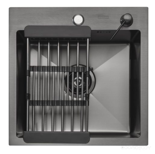 Кухонная мойка ARFEKA ECO AR 45х45 N+CL AR+DS AR (Black Decor Millet), фото 1