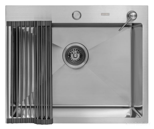 Кухонная мойка ARFEKA ECO AR 60х50+RM AR+DS AR (Satin Decor Millet Grains), фото 1