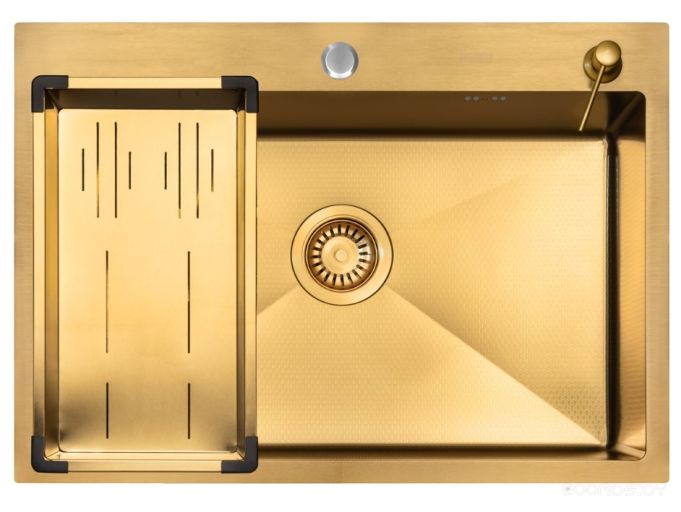Кухонная мойка ARFEKA ECO AR 70х50+CL AR G+DS AR (Gold Decor)