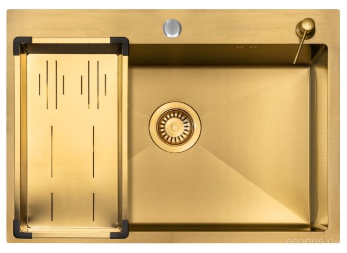 Кухонная мойка ARFEKA ECO AR 70х50+CL AR G+DS AR (Gold)