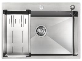 Кухонная мойка ARFEKA ECO AR 70х50+CL AR G+DS AR (Satin Decor Millet)