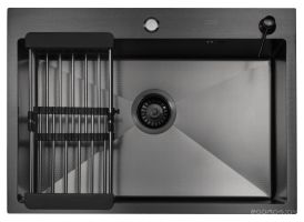 Кухонная мойка ARFEKA ECO AR 70х50+CL AR+DS AR (Black Decor)