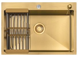 Кухонная мойка ARFEKA ECO AR 70х50+CL AR+DS AR (Gold)