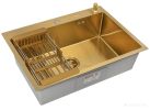 Кухонная мойка ARFEKA ECO AR 70х50+CL AR+DS AR (Gold)