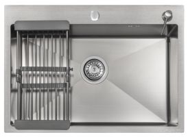 Кухонная мойка ARFEKA ECO AR 70х50+CL AR+DS AR (Satin Decor Millet Grains)