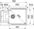 Кухонная мойка Franke UBG 611-78L (серый)