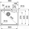 Кухонная мойка Franke Urban UBG 610-56 оникс