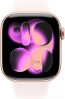 Умные часы Apple Watch Series 11 46 мм (алюминиевый корпус, розовое золото/легкие румяна, спортивный силиконовый ремешок M/L)